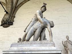 menelaus and patroclus, ancient marble sculpture, Italy, Florence, Palazzo Vecchio
