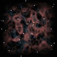 beautiful colored sky with stars