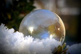 Soap Bubbles Frozen Bubble