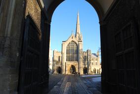 view from the arch of the cathedral in the uk