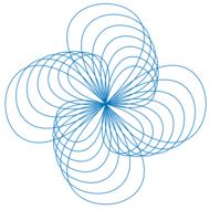 blue spiral drawing