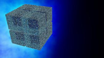 cube digital background 3d blender drawing