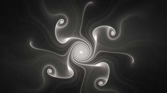 Beautiful white, grey and black fractal pattern