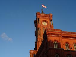 red city hall in berlin