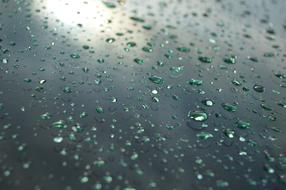 beautiful raindrops on the glass