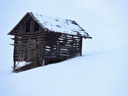 Barn Winter Log Cabin
