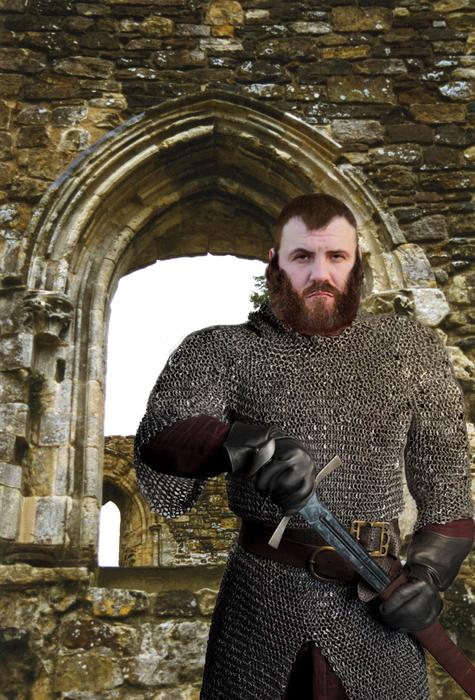 strong knight at the castle