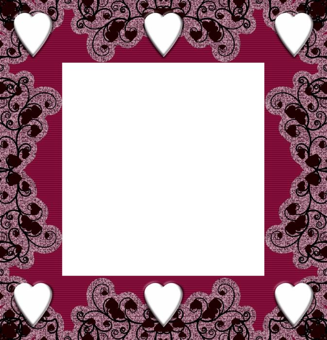 heart frame pink