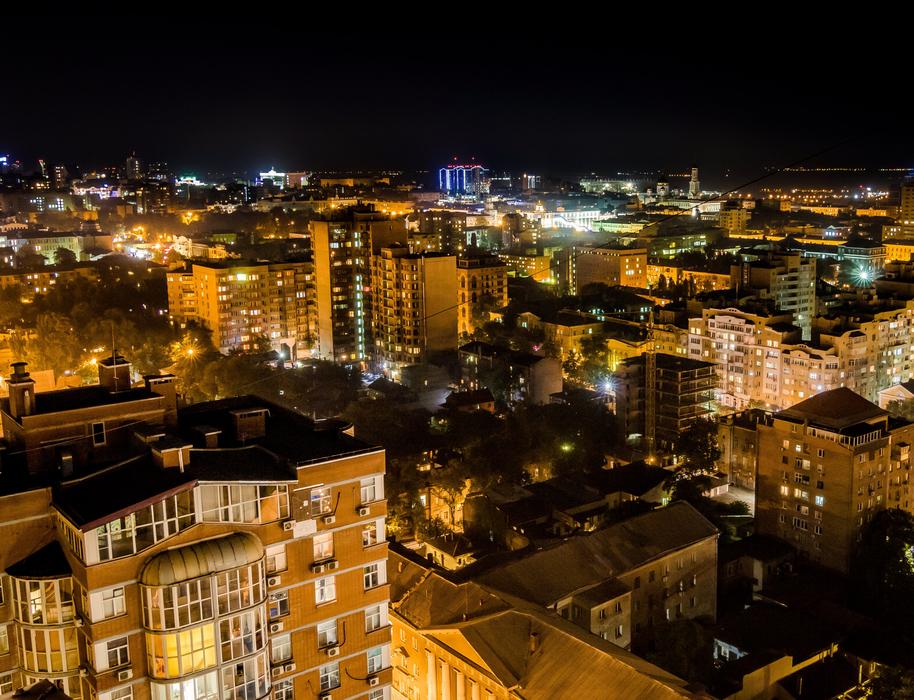 roof view of dwelling in Night City