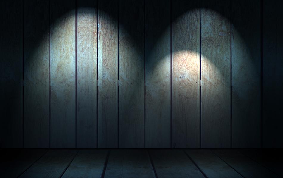backlight in a wooden room