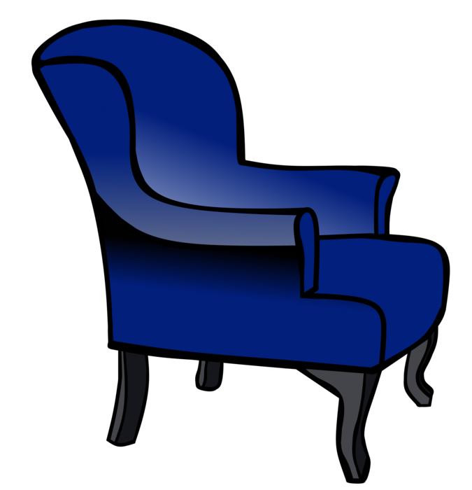 comfortable blue chair