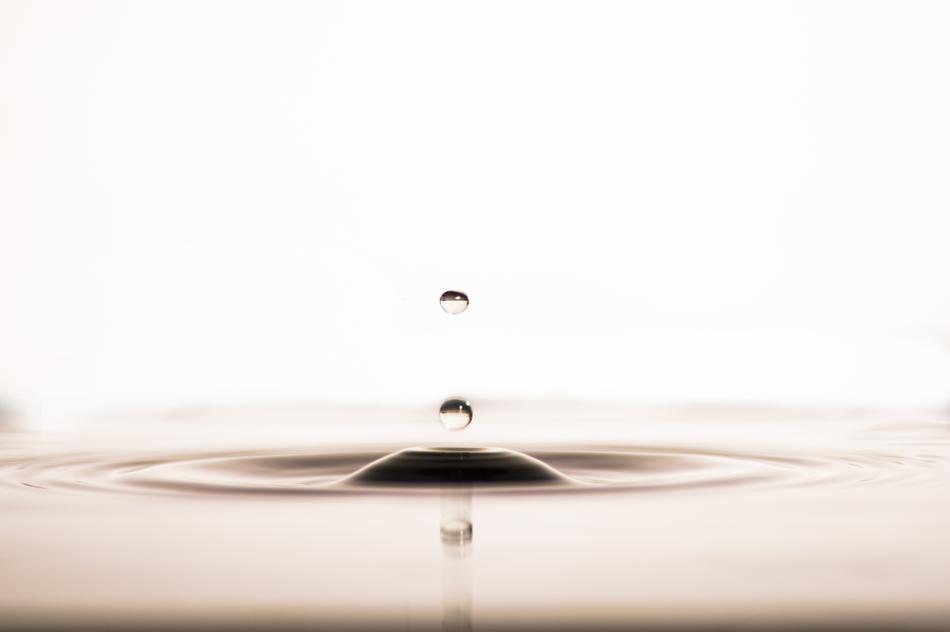 drop falling on water