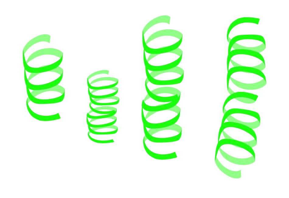 swirled green ornaments