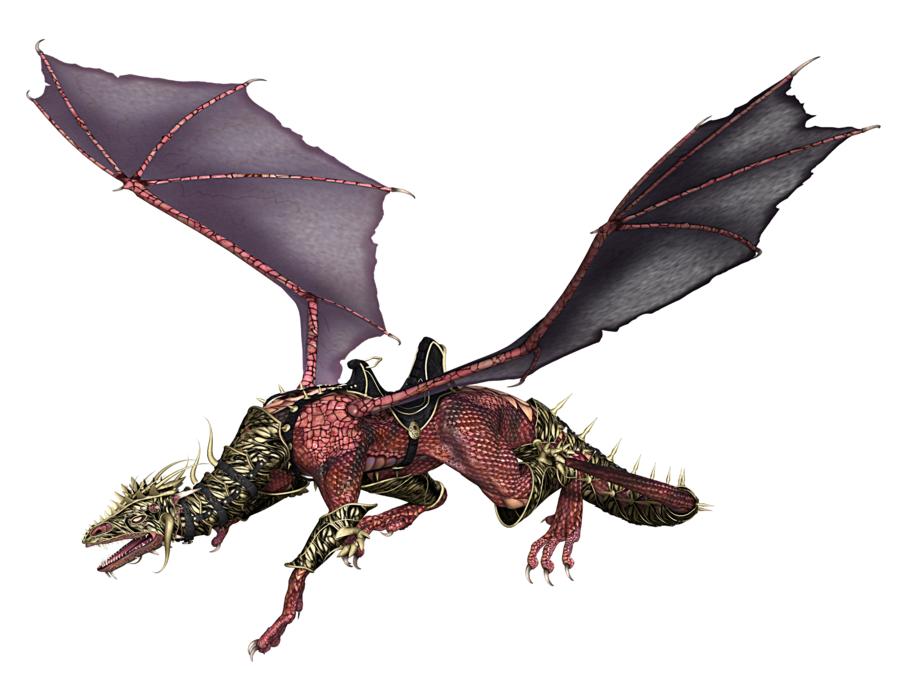 drawing of a fantastic dead dragon