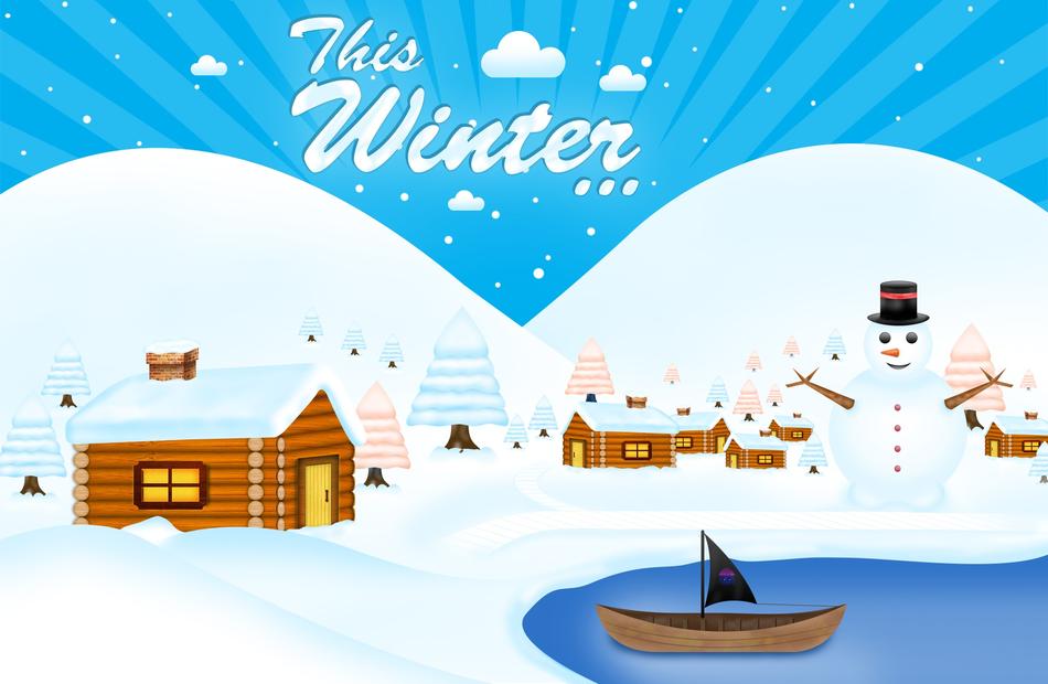 winter bright card