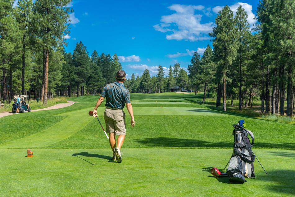 people playing golf on the course