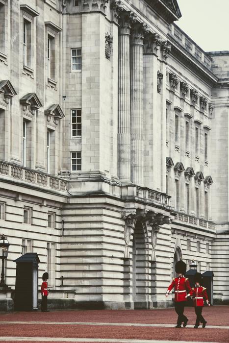 streets of london with security guards