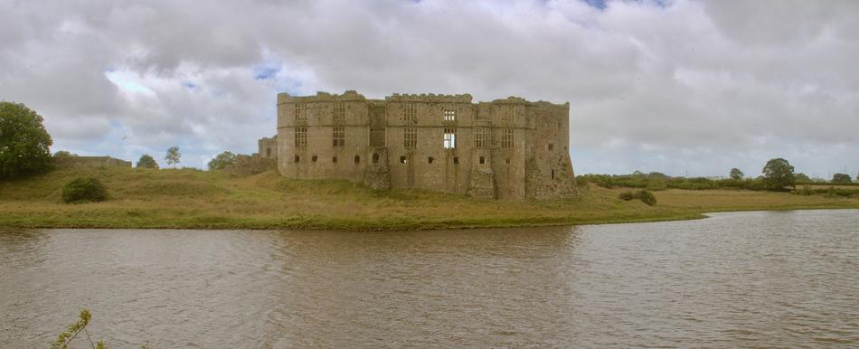 old castle with river view