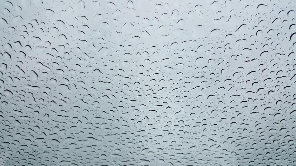 wet window in rainy weather