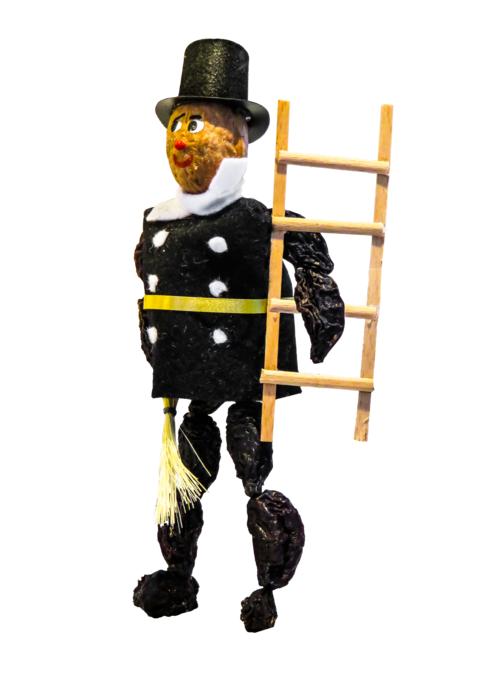 figure of a man in a suit with a ladder