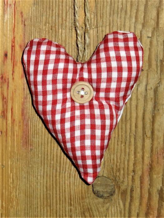 fabric heart on the wall