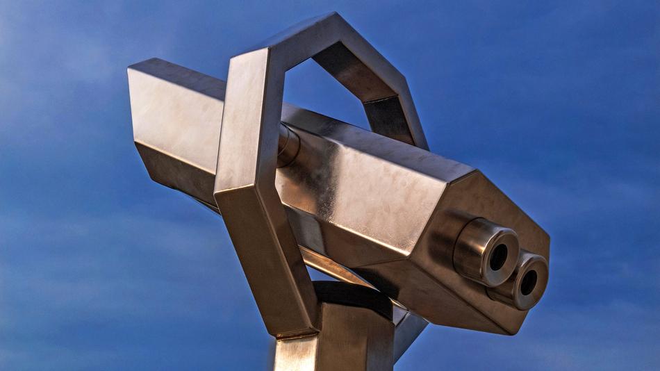 iron telescope against the sky