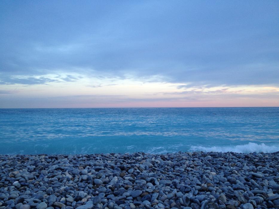 landscape of the blue sea coastline