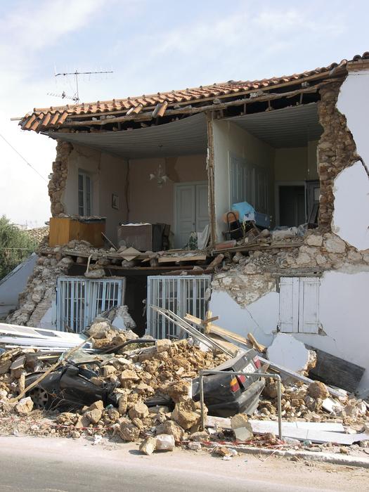 ruined stone house