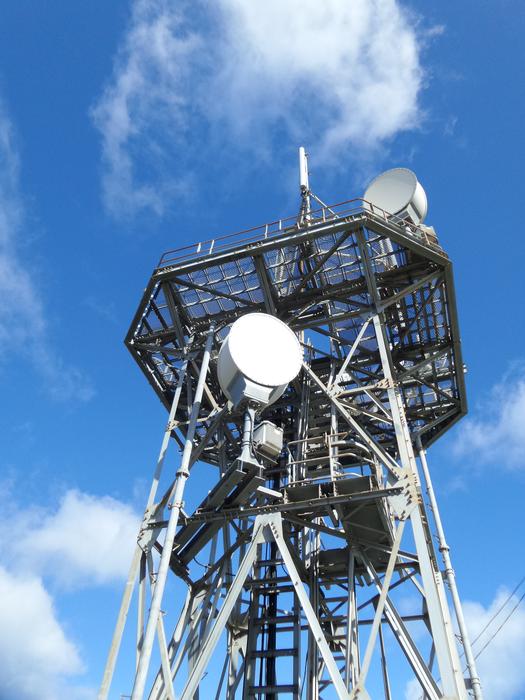 iron tower with antennas