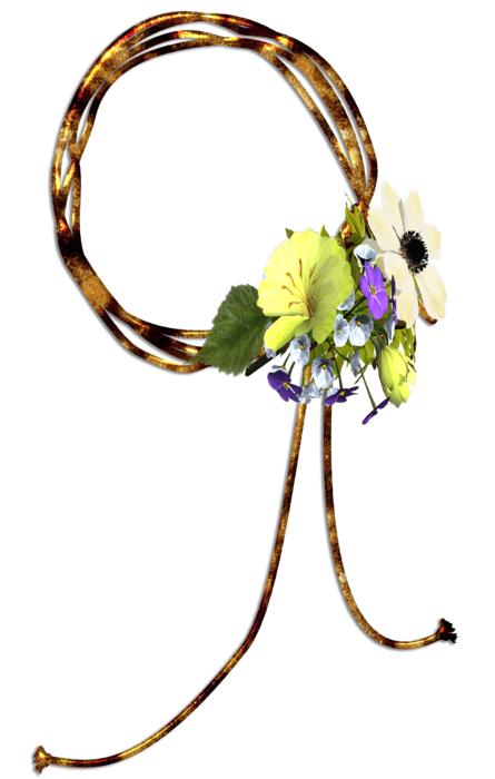 twisted frame with flowers