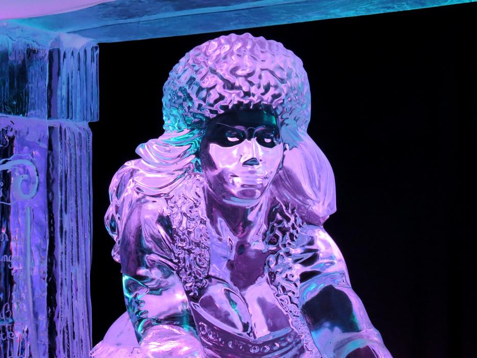 Ice Face Sculpture