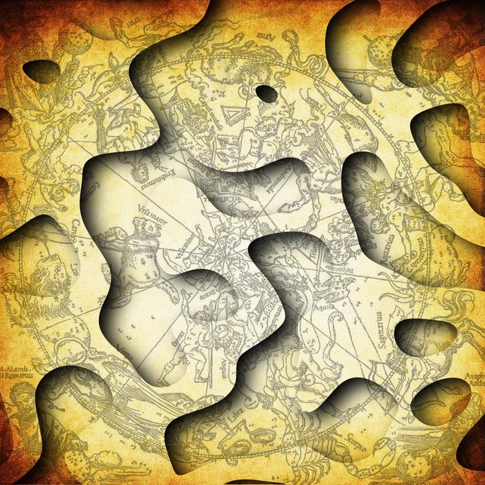 zodiac, textured background for scrapbooking