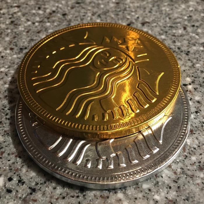Coins White Chocolate Black