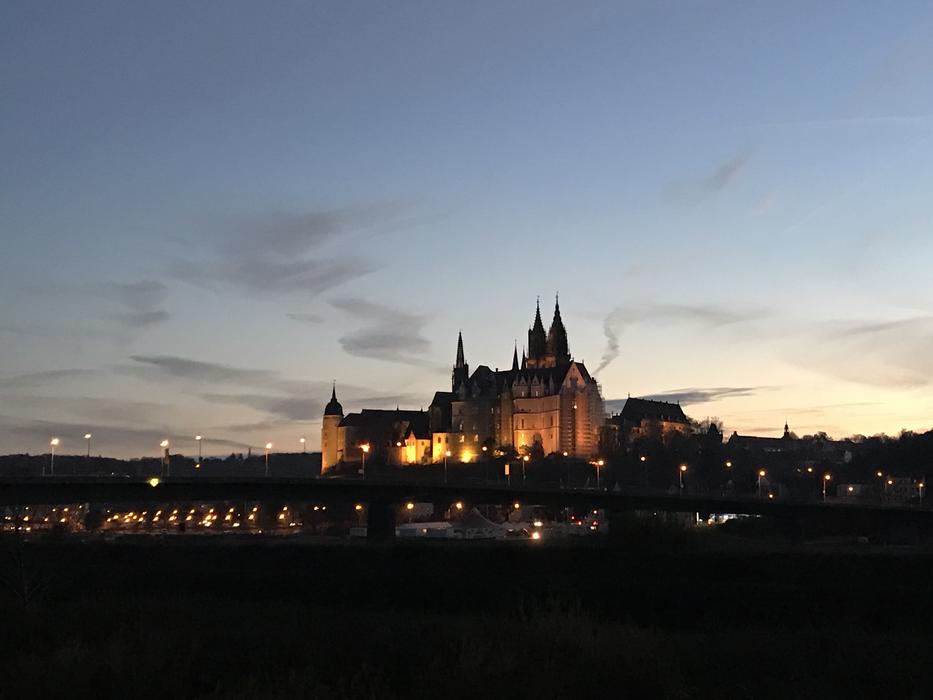mystical castle in the night