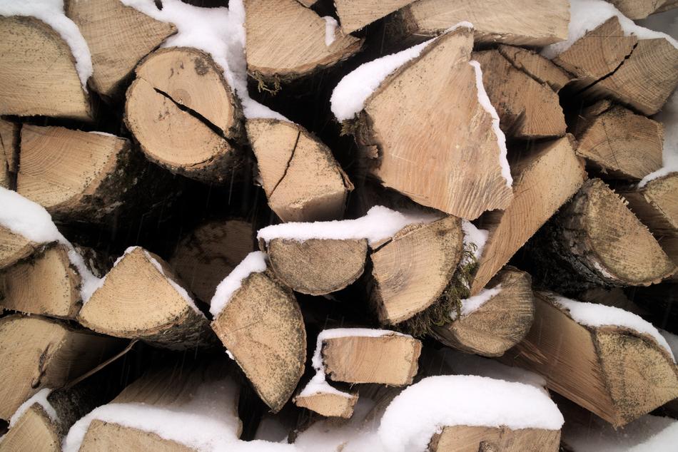 Wood Texture Snow