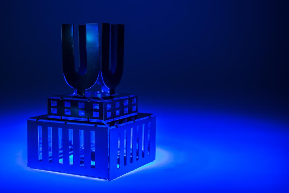 blue cup with the inscription