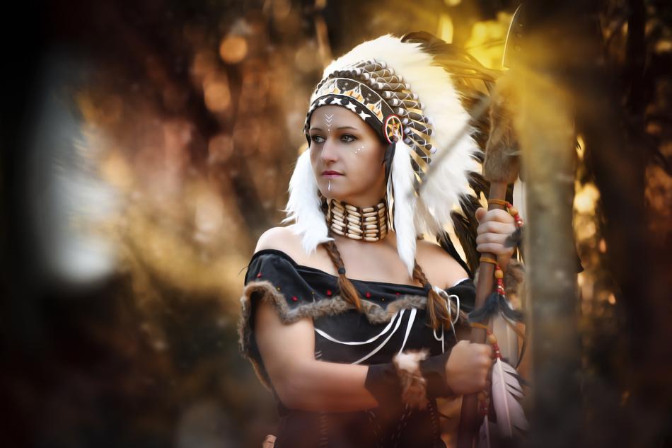beautiful girl in a traditional costume