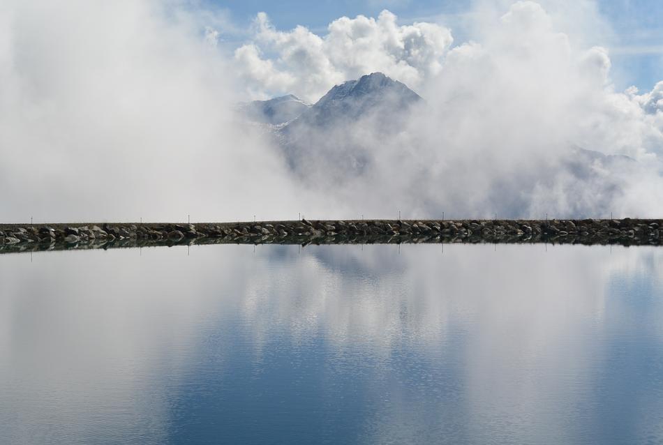 Scuol Lake Clouds