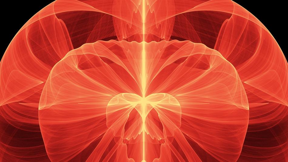 art abstract shades red curved