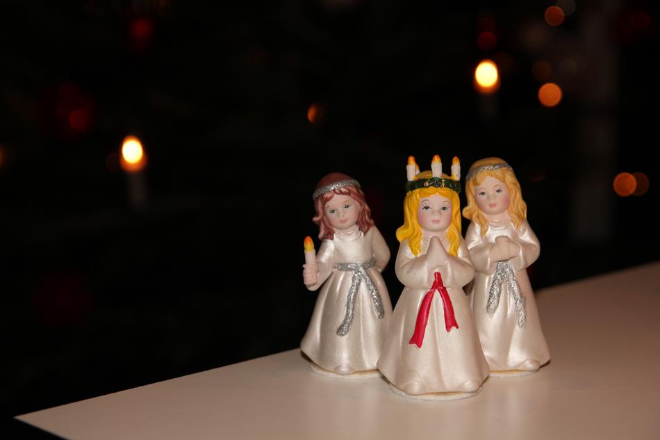 cute angel figurines on the table.