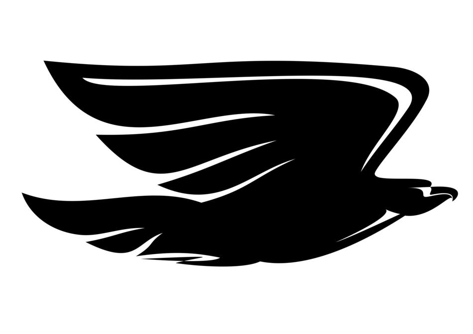 eagle profile black silhouette
