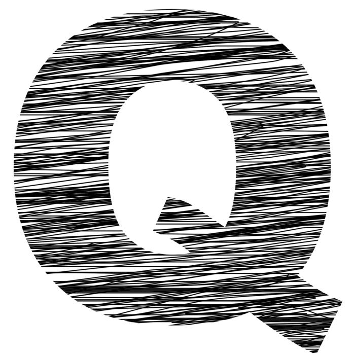 outlined letter q