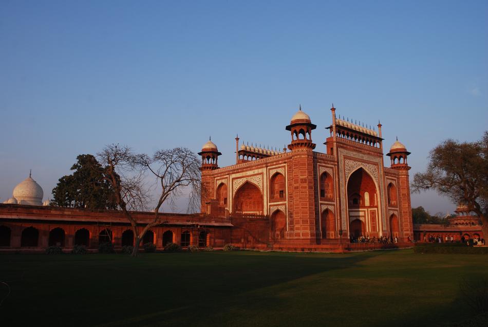 historic architecture of india at dusk