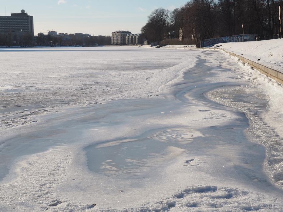 Ice On The River in the town