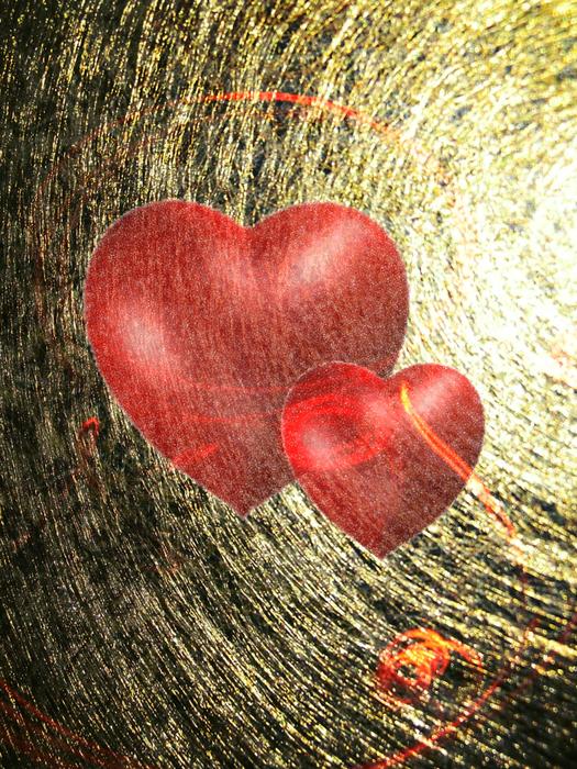 hearts red couple love