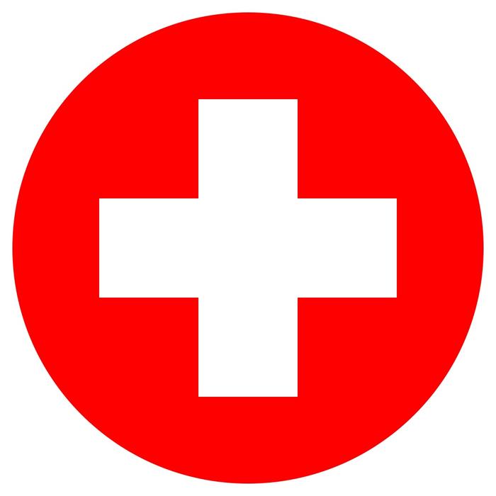flat icon swiss switzerland red