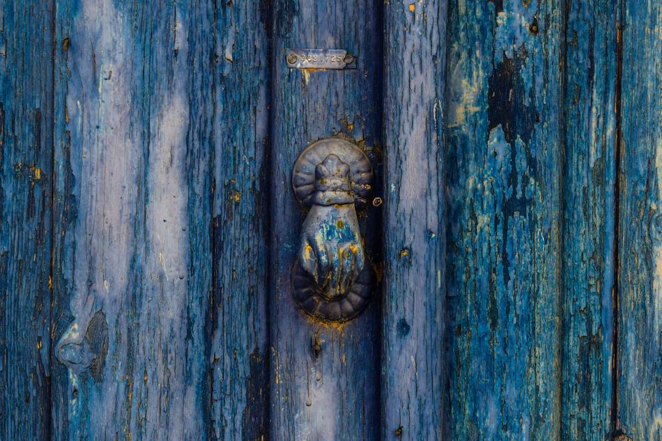 Old Door Wooden Blue