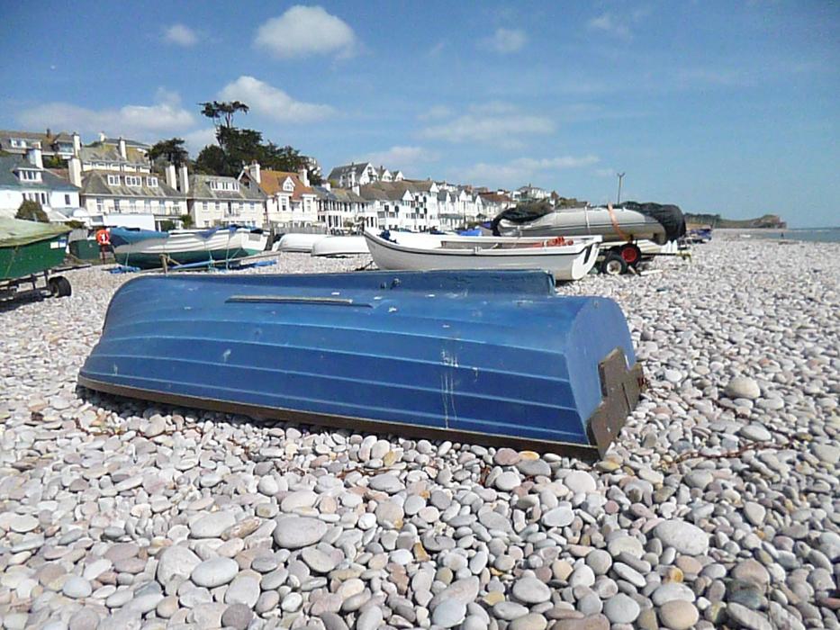 Boat on Beach Pebbles