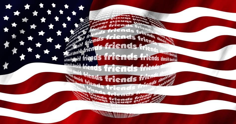 friends flag usa america