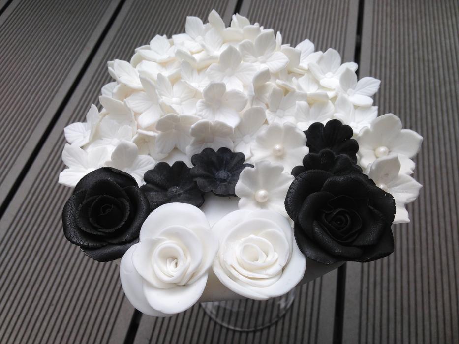 cake decorated with flowers